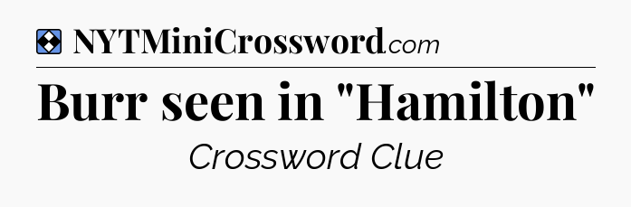 Solution: Burr seen in 