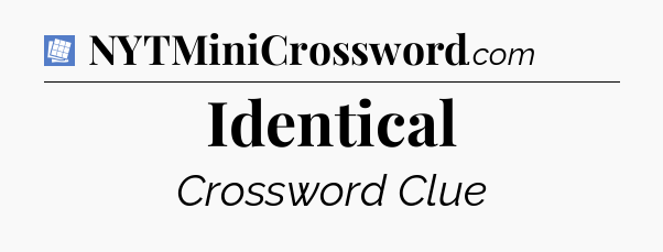 Identical Puzzle Page Crossword Clue