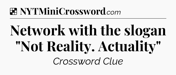 Solution: Network with the slogan 