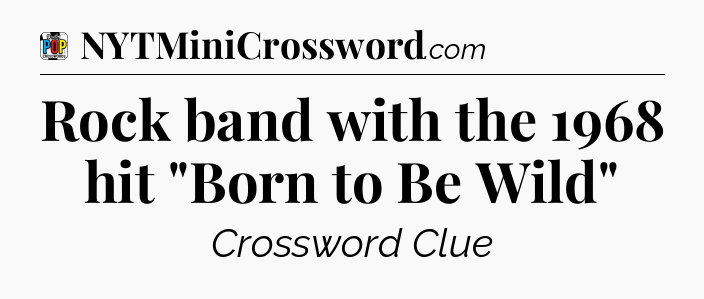 Rock band with the 1968 hit 