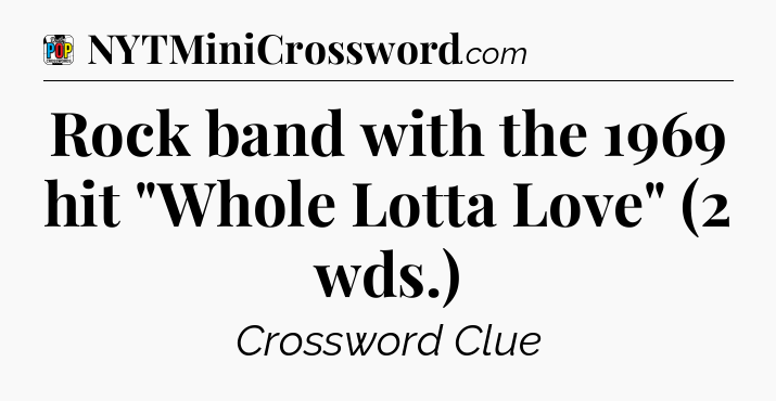 Rock band with the 1969 hit 