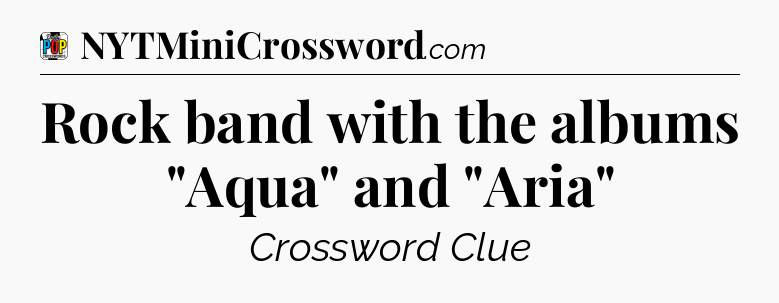 Rock band with the albums 