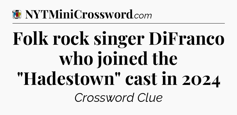 Folk rock singer DiFranco who joined the 