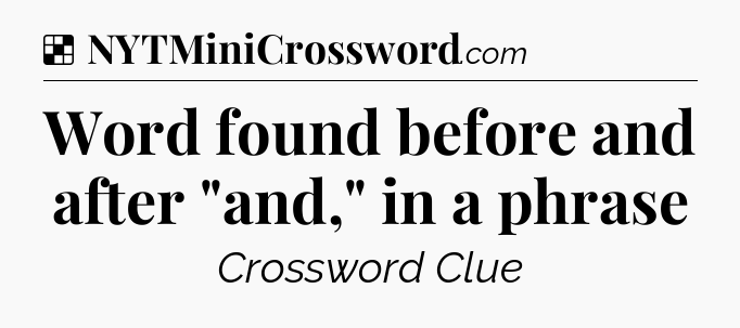 Solution: Word found before and after 
