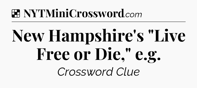Solution: New Hampshire's 