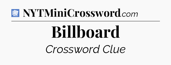 Billboard Puzzle Page Crossword Clue