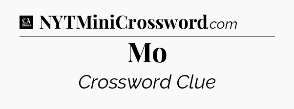 Mo - LA Times Crossword