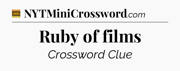 Ruby of films - Eugene Sheffer Crossword
