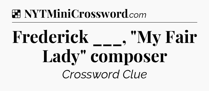 Solution: Frederick ___, 