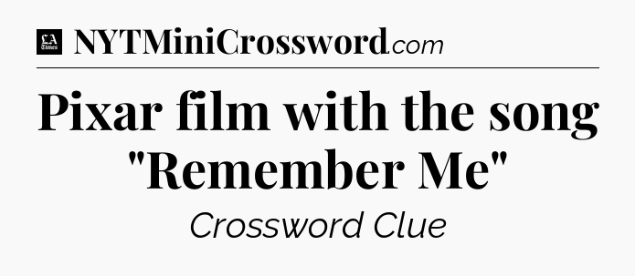 Pixar film with the song 