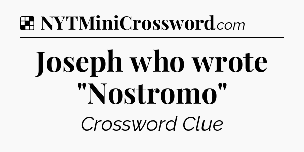 Solution: Joseph who wrote 