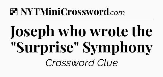 Solution: Joseph who wrote the 