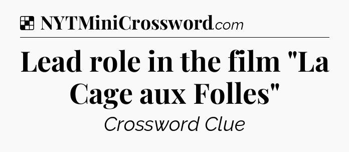 Solution: Lead role in the film 