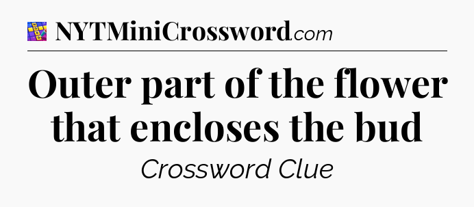 Outer part of the flower that encloses the bud Codycross