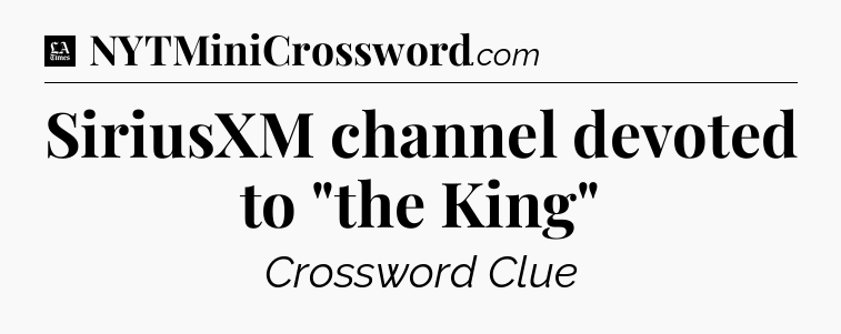 SiriusXM channel devoted to 