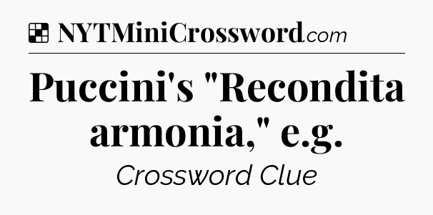 Solution: Puccini's 