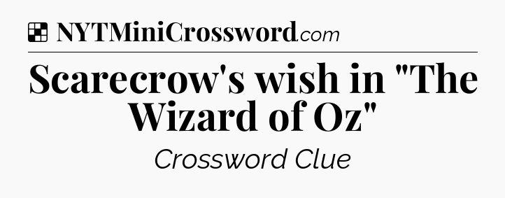 Solution: Scarecrow's wish in 