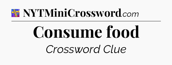 Consume food Codycross