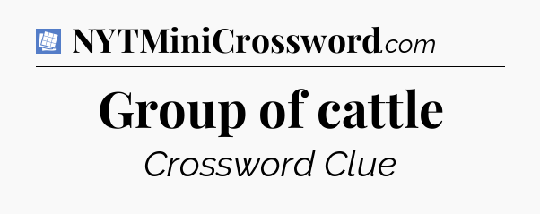 Group of cattle Puzzle Page Crossword Clue