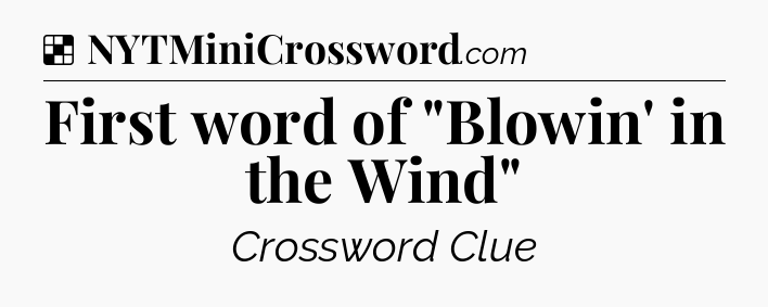 Solution: First word of 