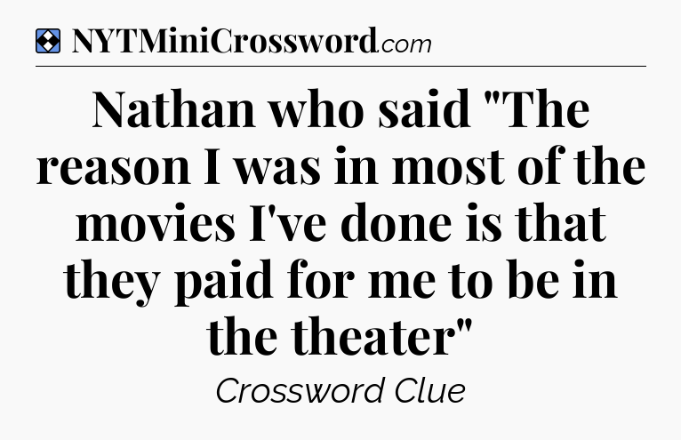 Solution: Nathan who said 