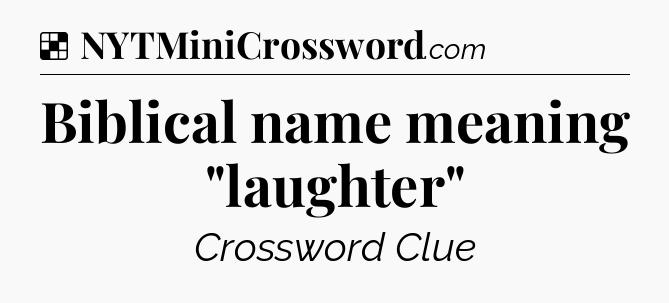 Solution: Biblical name meaning 