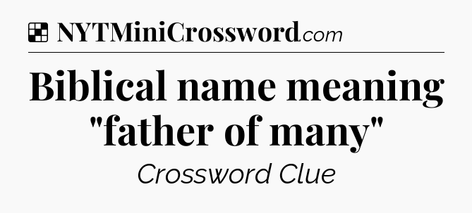 Solution: Biblical name meaning 