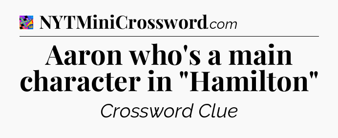 Aaron who's a main character in 