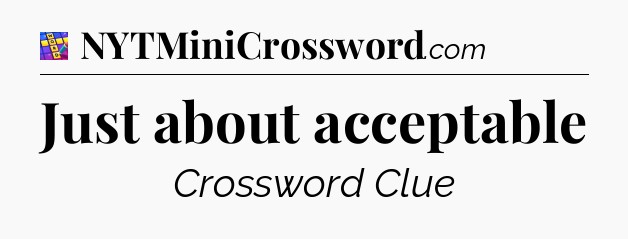 Just about acceptable Codycross