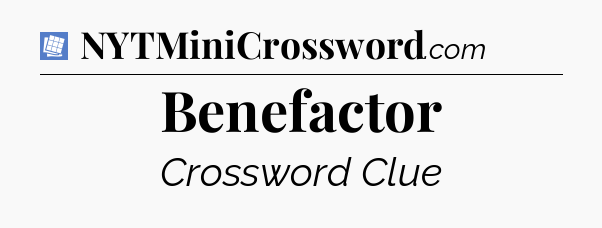Benefactor Puzzle Page Crossword Clue