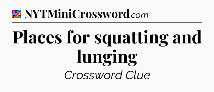 Places for squatting and lunging Crossword Clue