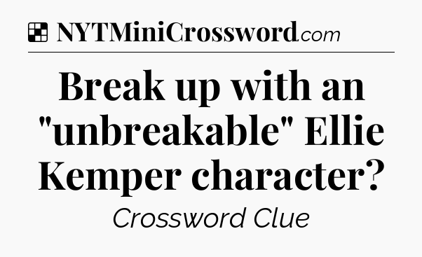 Solution: Break up with an 