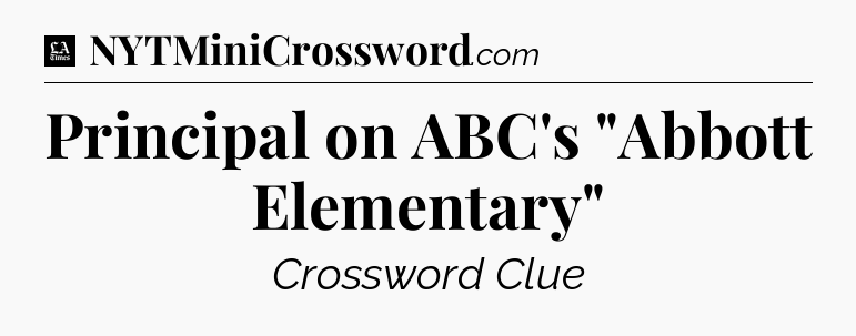 Principal on ABC's 