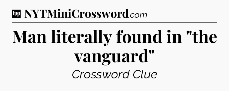 Man literally found in 