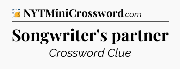 Songwriter's partner - 7 Little Words