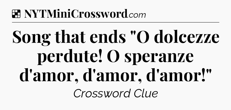 Solution: Song that ends 