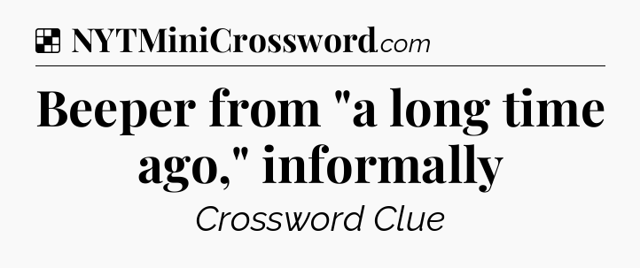 Solution: Beeper from 