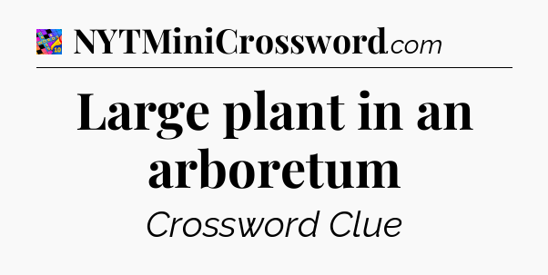 Large plant in an arboretum Crossword Clue