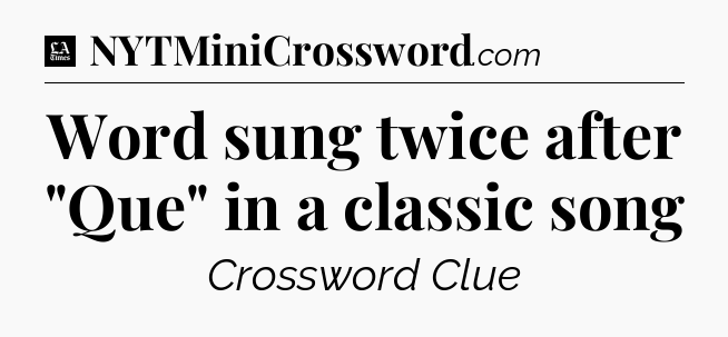 Word sung twice after 