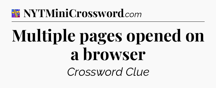 Multiple pages opened on a browser Codycross