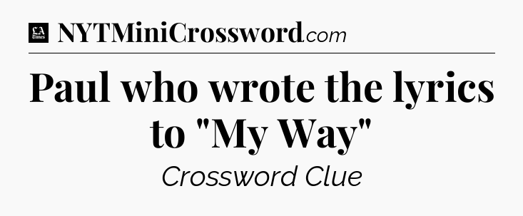 Paul who wrote the lyrics to 