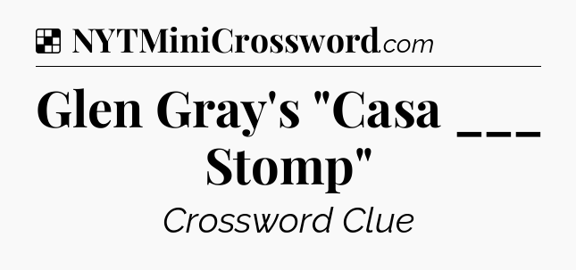 Solution: Glen Gray's 