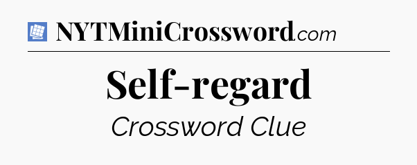 Self-regard Puzzle Page Crossword Clue
