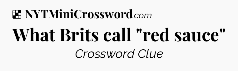 Solution: What Brits call 