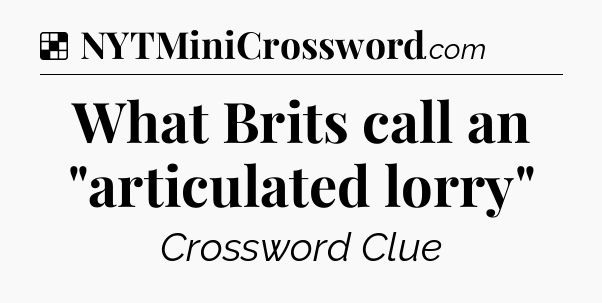 Solution: What Brits call an 