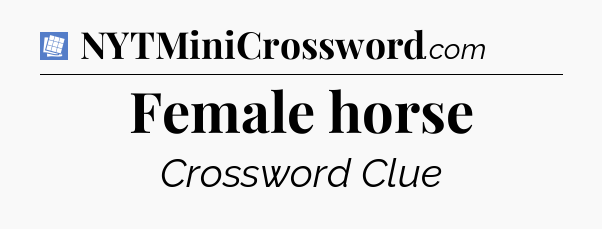 Female horse Puzzle Page Crossword Clue