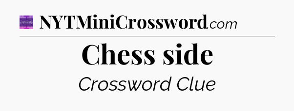 Chess side - Thomas Joseph Crossword