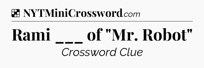 Solution: Rami ___ of 