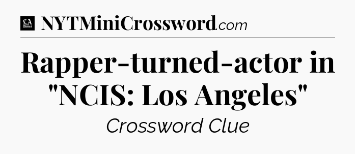 Rapper-turned-actor in 