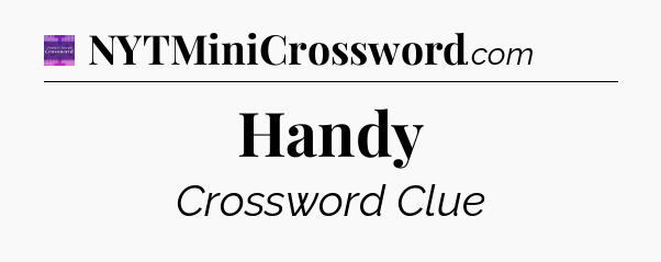 Handy - Thomas Joseph Crossword